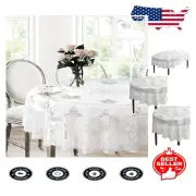 Elegant 60 x 102 Oval Lace Tablecloth - Allison Heirloom Design for Weddings