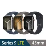 APPLE WATCH S9 45MM 不鏽鋼錶殼配運動錶帶(GPS+CELLULAR)