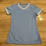 Nike Team Softball Game Practice Jersey Shirt Blue Women's Medium AV6701-435