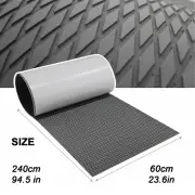 Dark Grey Marine Flooring Sheet EVA Foam Boats Decking , Nonslip Diamond Mat