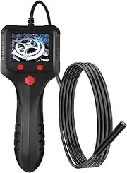 P100 Industrial Endoscope 8mm 1080P Digital Borescope IP67 Snake Scope Camera Handheld Inspection Camera with 2.4'' IPS Screen 6 -Lights