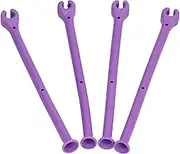 Lwuey 4 Pack Silicone Stemware Saver, Flexible Stemwares Holder Wine Glass Dishwasher Protector Tether Goblet Holders Safe Attachment Purple Washing Assistant for Home Bar Party Champagne Glasses