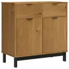 Sideboard Flam 80X40x80 Cm Solid Wood Pine oak,plastic Sideboards & Buffets