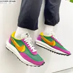 【日韓連線】NIKE LDWAFFLE / SACAI 紫綠 橘黃勾 低幫運動慢跑鞋BV0073-301