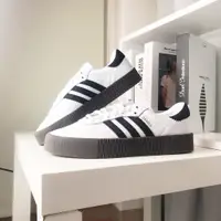 在飛比找蝦皮購物優惠-Adidas Samba Rose 白 皮革 增高 巧克力 