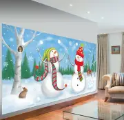 SNOWMEN JUGGLING Scene Setter Christmas holiday party wall decor kit 5' Frosty