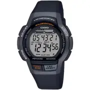 Casio Men's Watch Dual Time Grey Digi Dial Black Resin Strap Alarm WS-1000H-1AV