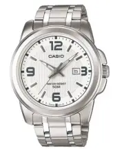 New Genuine Casio Quartz Watch 50m date large dial mens bracelet w/ box MTP1314D
