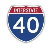 I-40 Interstate 40 Highway Sticker