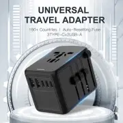 Universal Travel Charger Type C USB 5V 5.8A UK EU AU US Plug 5 Ports Adapter