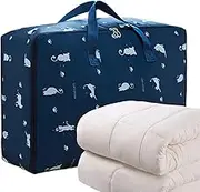 Storage Bags for Comforters | Clothes Organizer | Waterproof Foldable Zippered Handbags for Space-Saving Storage Dorm Clothes Blankets Sheets Comforters Bedding