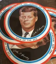 11!1961 KENNEDY INAUGURATION - MAN OF THE 60s political campaign printers proof