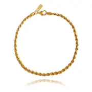 Culturesse Eugenie 17cm Twisted Bracelet 18K Gold Plating Jewellery Vermeil