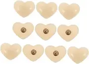 JEWEDECO 10pcs Heart Shaped Garment Buttons Jelly Color Durable Decorative Coat Craft Sewing Buttons for Jackets Dresses and DIY Projects Fun and Playful Design