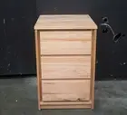 Panama 3 Drawer Bedside Table - Solid Messmate Timber