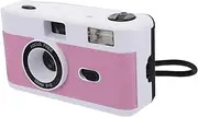 Plastic Camera Vintage Film Camera Reusable Flash No Battery White/Pink/Violet