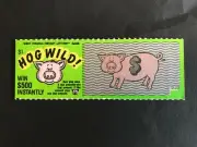 Hog Wild Piggy WV Instant Lottery Ticket, issued 1988