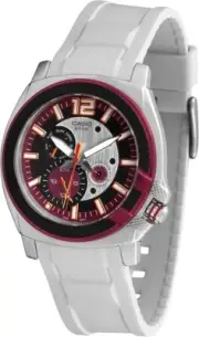 CASIO MEN MTP1316B-4A1 WHITE RUBBER BAND WATCH