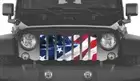 Battle Ready American Flag Grille Insert Dirty Acres for Jeep Wrangler JK