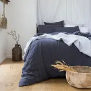 French Linen Queen Quilt Cover Set by Bambury