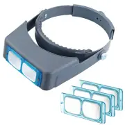 Headband Magnifier Double Lens Head-Mounted Reading Magnifier Loupe Jewelry V...