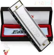 East top Harmonica,10 Holes 20 Tones Blues Diatonic Harmonica C Mouth Organ B...