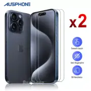 2XTempered Glass Screen Protector For iPhone 16 15 14 13 12 11Pro Max PLUS XR XS