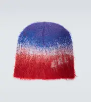 [ERL] ERL Striped mohair and wool-blend beanie One Size multicoloured