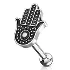 Piercing Ear Cartilage Helix Hamsa