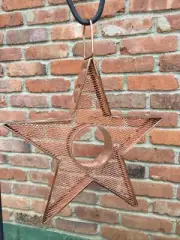 Good Directions All Copper w/Copper Mesh Fly-Thru Star Bird Feeder BF303PM 2lbs