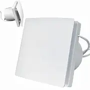 Ayolofei Bathroom Fan 150 mm, ≤ 34 dB Bathroom Extractor Fan, Bathroom Fan with Humidity Sensor & Clock, Wall Fan Silent for Bathroom, Toilet, Kitchen, White
