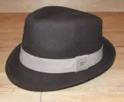 New Era Fedora Wool Black Dorsey EK Collection Hat Cap size Men's Large