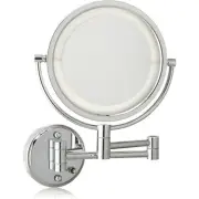 JERDON 8.5inch LED Lighted Direct Wire Wall Mount Makeup Mirror 8X Mag HL88CLD