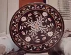 Black Marble Side Table Top Pietra Dura Inlay Home And Garden Furniture Decors