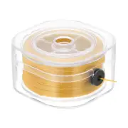 1 Pcs Flat Stretchy Bracelet String, 0.8mm 109 Yards Crystal Elastic, Gold Tone