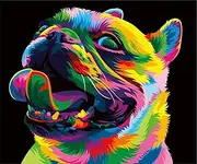 Newsight DIY Oil Painting Paintworks Paint by Number for Kids and Adults (Cute Dog)