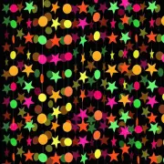 Neon Fluorescent Garland UV Blacklight Glow-Party Decor HAPPY BIRTHDAY Banner