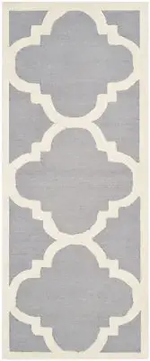 Safavieh Cambridge SILVER / IVORY Wool Runner 2' 6 x 22' - CAM140D-222