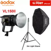 Godox VL150II LED Video Light 5600K + 95cm Grid Softbox + Light Stand