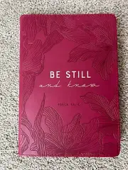 BE STILL AND KNOW psalm 46:10 Faux Leather Zippered Journal - Brand New