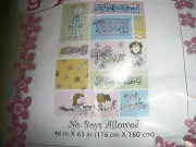 NEW no tags fleece blanket throw No Boys Allowed NICE!!