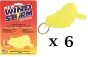WINDSTORM Safety Whistle YELLOW loudest - pack of 6