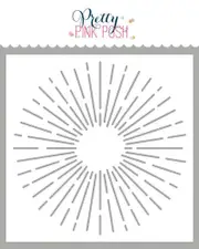 Pretty Pink Posh Line Bursts Stencil