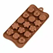 3D Flower Shaped Silicone Mold Cake Chocolate Ice Cube Soap Tray Baking Mould AU