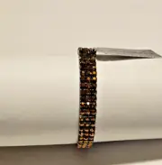 Dillard's Metaphor Genuine Austrian Crystal Stretch Bracelet Chocolate Crystals
