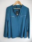 Crossroads Ladies Top Teal Size XL