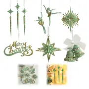 Xmas Hanging Pendant Xmas Tree Star Shape Ornaments For Stair Door Escalator