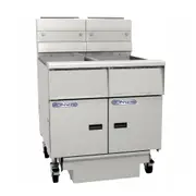 Pitco Electric Fryer Solid State Control , Filter Drawer On Casters, Flush Hose, Double Fryer Bank On Casters SE14-FD/FF