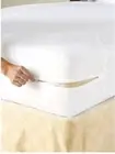 Zippered Mattress Protector (Queen) - Waterproof Cover Stops Dust Mite, Bed Bugs