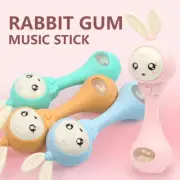 1PC LED Musical Flashing Baby Toy Hand Bells Cute Rabbit Hand Bells Newborn Toys